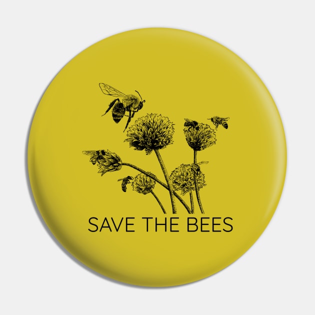 SAVE THE BEES Pin by synecology