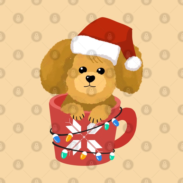 Cute Puppy In A Cup | Merry Christmas by i am Cuta