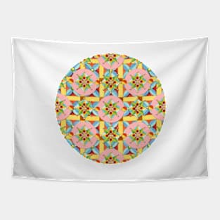 Heraldic Pink Poka Dot Tapestry