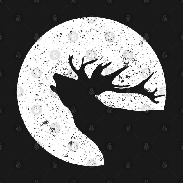 Deer Hunting Moon Reindeer Christmas by Shirtbubble