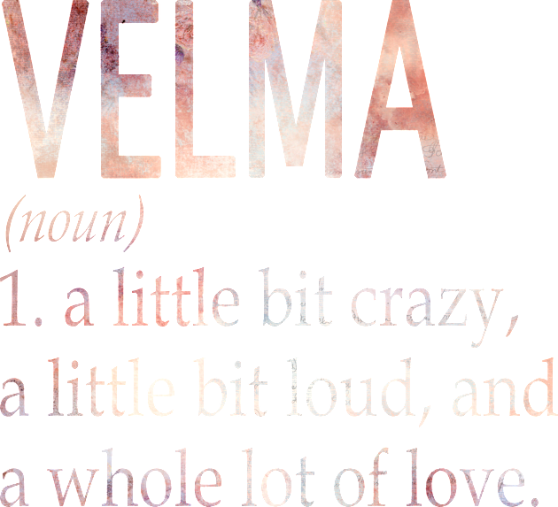 Velma Girl Name Definition Kids T-Shirt by ThanhNga