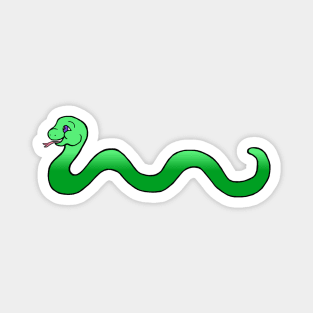 Cute Baby Green Cartoon Snake Magnet