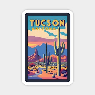 A Vintage Travel Art of Tucson - Arizona - US Magnet