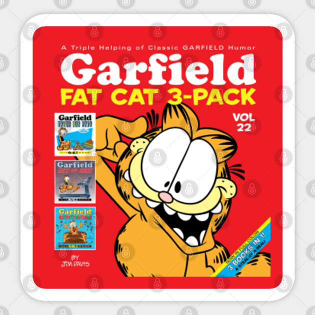 Garfield Fat Cat 3 Pack Vol 22 Garfield Sticker Teepublic