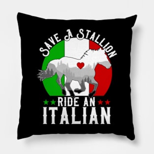 Save A Stallion Ride An Italian Pillow