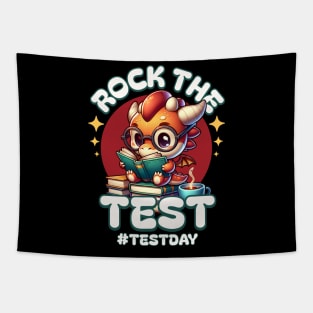 Rock The Test Testing Day Book Worm Motivational Teacher Tapestry