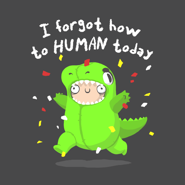 How to human - Dinosaur Funny Costume - Crazy Kid by BlancaVidal