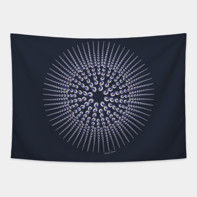 Metallic Sea Urchin Tapestry by artsytoocreations