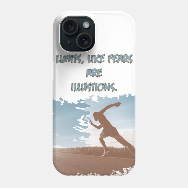 Running, Fitness Marathon No Fear Quote Phone Case by FasBytes