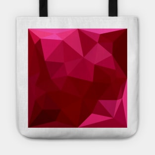 Firebrick Red Abstract Low Polygon Background Tote