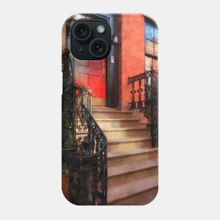 Manhattan NY - Greenwich Village Brownstone with Red Door Phone Case