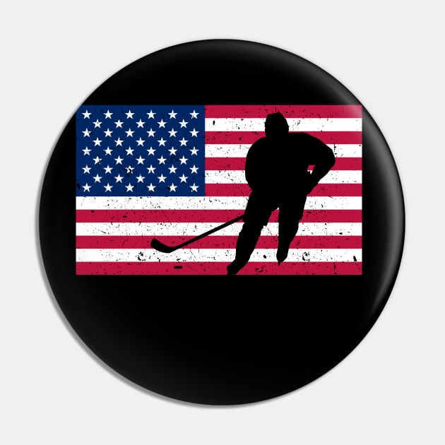 American Ice Hockey Fan Pin by RJCatch