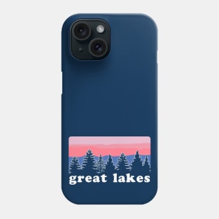 Great Lakes Pine Tree Sunset Phone Case