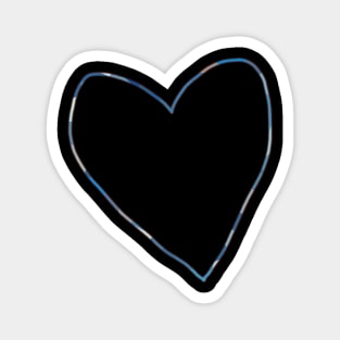 Small Aqua Blue Heart Line Magnet