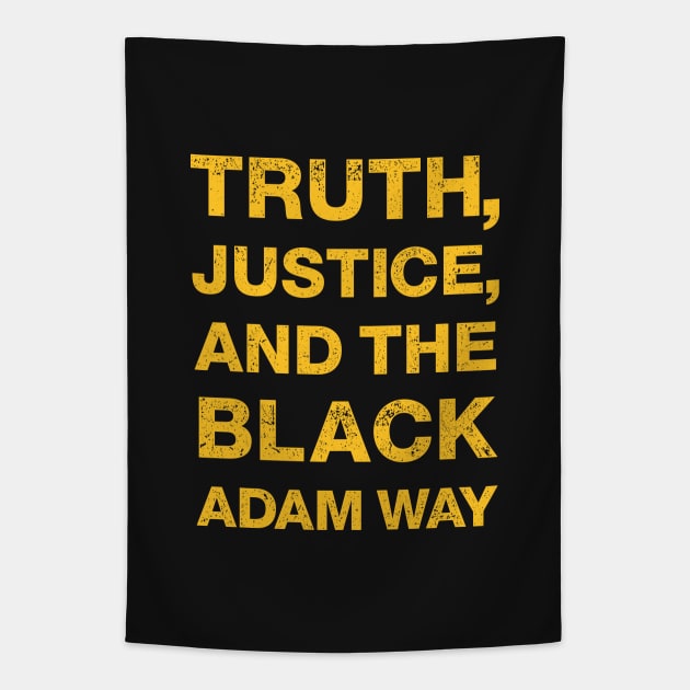 Black Adam Way - yellow version Tapestry by The_Interceptor