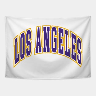 Los Angeles - Block Arch - White Purple/Gold Tapestry