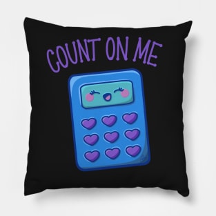 “Count on Me” cute kawaii calculator Pillow