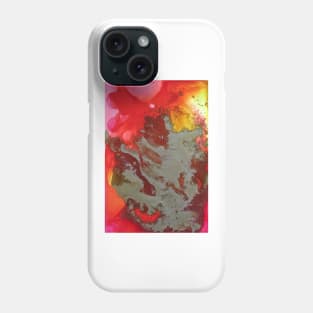 Red and Gold Yupo Experiment Phone Case