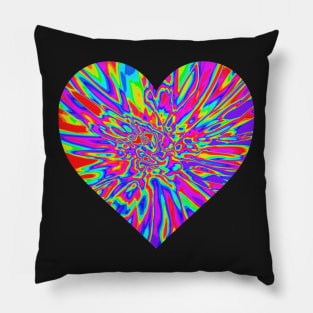 Warped Textured Rainbow Digital Painting I Pillow