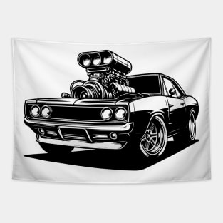 dodge charger with big turbo Tapestry