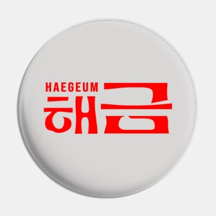 AgustD - Haeguem (front back printed light theme red) Pin