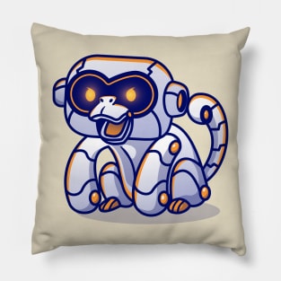 Cute Monkey Robot Cartoon Pillow