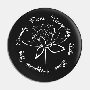 Serenity Tranquility Lotus (White) Pin