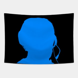 Teachurb Gamer Headset Silhouette Streamer Tapestry