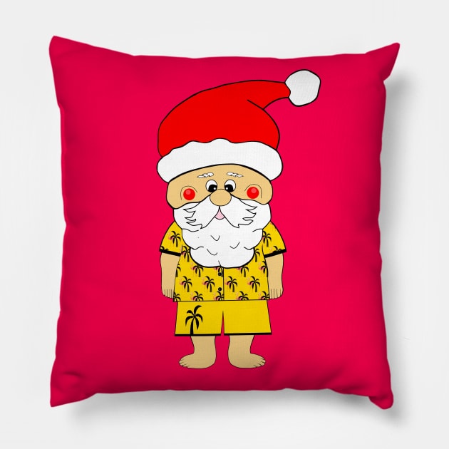 TROPICAL Santa Pillow by SartorisArt1