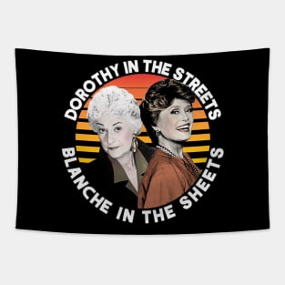 Dorothy In The Streets Blanche In The Sheets ∆ Graphic Design 80s Style Hipster Statement Tapestry