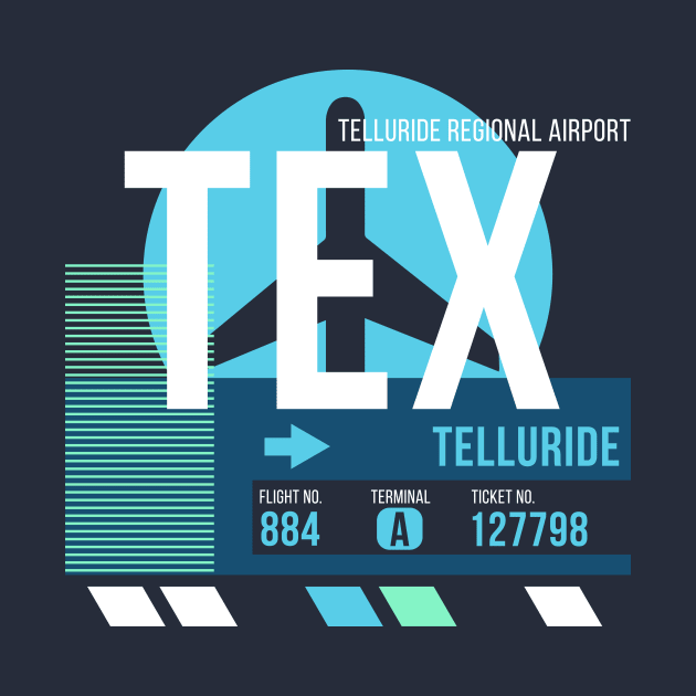 Telluride (TEX) Airport // Sunset Baggage Tag by Now Boarding