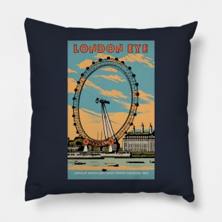 A Vintage Travel Art of London - England Pillow