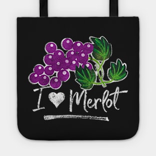 I Love Merlot Wine Tote