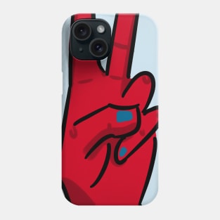Red Peace Hand Phone Case