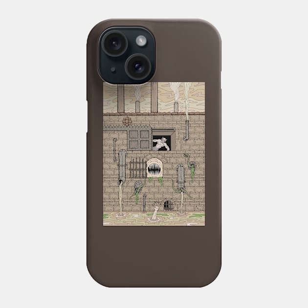 Nightmare Factory Weird Horror Art Phone Case by AzureLionProductions