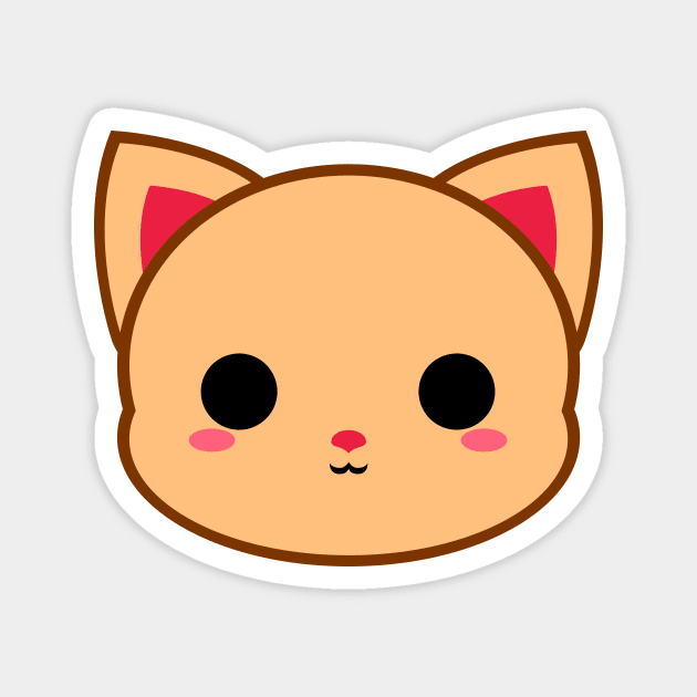 Cute Orange Bristish Short Hair Cat Magnet by alien3287