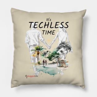 Techless Time Beach Tropical Island Lovers Pillow