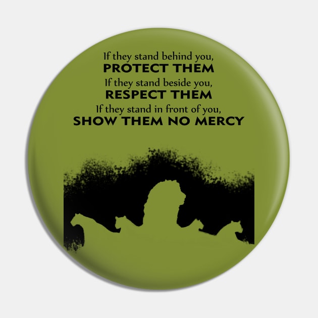 Protect Them - Lions Pin by Bigrum P. Bear Designs