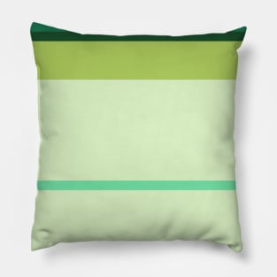 A shocking harmonization of Salem, Medium Aquamarine, Very Light Green, Pine and June Bud stripes. Pillow