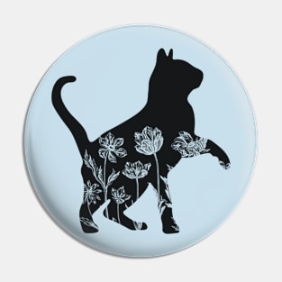 Floral Cat Pin