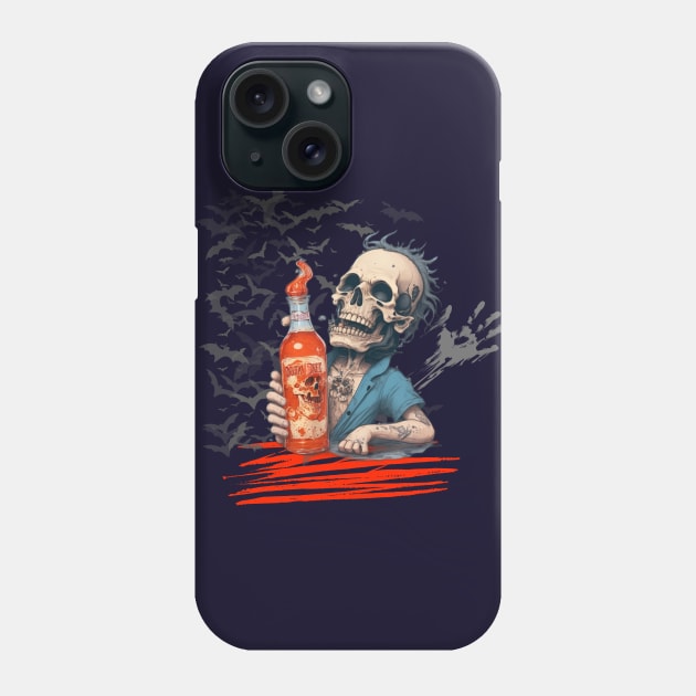 Drunk skull Phone Case by WOLVES STORE
