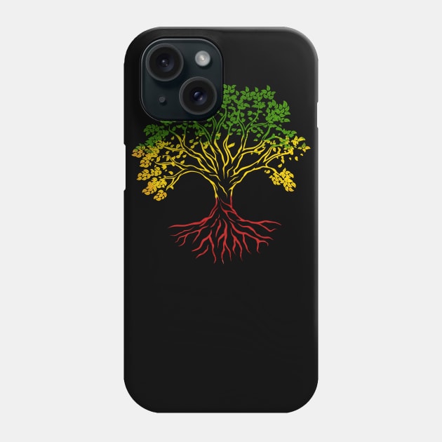 Tree Roots Rasta Lion Reggae   good vibes Phone Case by Caskara