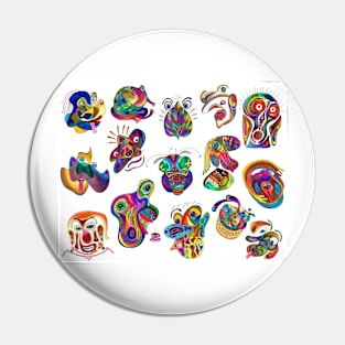 Strange Faces Pin