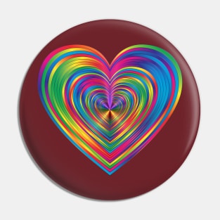 Colorful Prismatic Chromatic Rainbow Psychedelic Pin