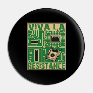 Funny Viva La Resistance Electronics Circuit Board Pin