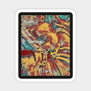 Just Being Love Cat Family Portrait Magnet