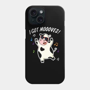 I Got Mooooves Cute Dancing Cow Pun Phone Case