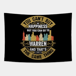 Warren City Michigan State USA Flag Native American Tapestry