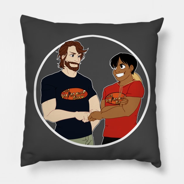 The Voice Over Show Anime Edition Pillow by 10thVoyageStudios