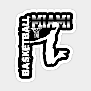 Miami Basketball Player Dunk Dunking T-Shirt and more Magnet